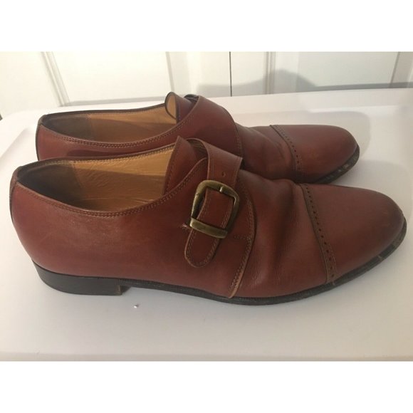 ITALIAN PREMIER Nordstrom Brown Men’s Sz 9 1/2‎ D Monk Strap Leather Dress Shoes main image 6